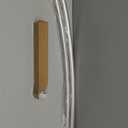 Curved Shower Curtain Rod 43-72 Inches Adjustable, Aluminum Shower Rod Rustproof, Round shower curtain rod, Curved Shower Rods for Bathroom, Bathtub, Stall, Brush Nickel