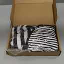 Realspring 4 Pcs Christmas Stockings Black and White Christmas Stockings with Plush Cuff Classic Fireplace Hanging Ornament Family Holiday Party Decoration(Stripes and Dots)