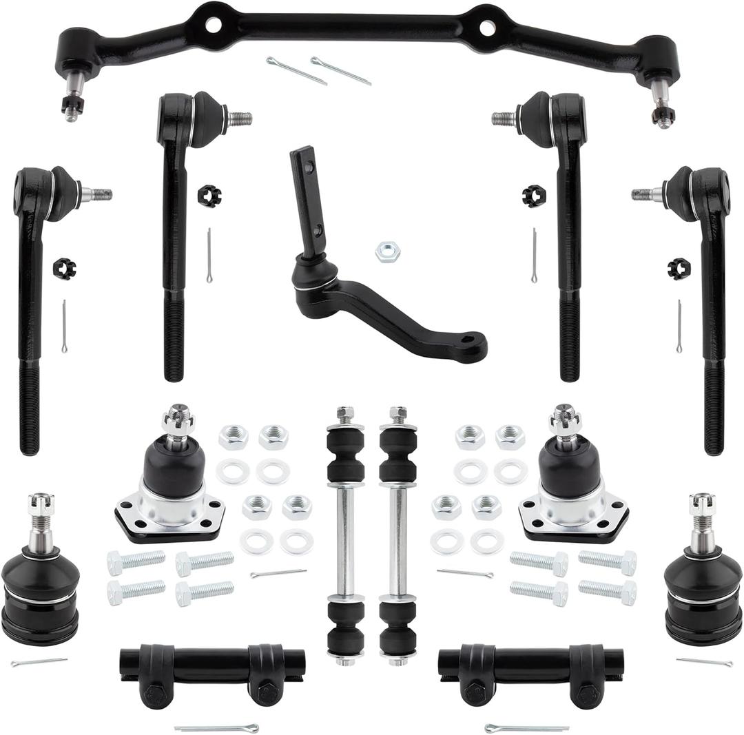 BOXI 14pcs Front Tie Rods Ball Joints Sway Bar Idler Arm Suspension Kit Fits for Chevrolet Blazer 1996-2005 S10 for GMC Sonoma 1996-2003 2WD / ES3380 ES3379 K5208 K6145 DS1047 K5254 ES2004 K6187T