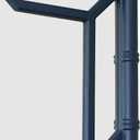 Bamboo-Look Solid Wood Window Pane Mirror 23" X 31" - Blue