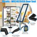 Upgraded WR24X20456 Refrigerator Door Gasket Compatible with GE Refrigerator Door Seal Replacement for Hotpoint Fridge Door Seal WR24X10071 WR24X10157 WR24X10256 Black 65.55" x 19.69" Door Gasket