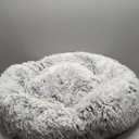 JOLLYVOGUE Dog Bed, Calming Anti-Anxiety Large Dog Bed, Fluffy Donut Cushion for Medium and Large Pets (27"/30"/36") (01 - Light Grey)