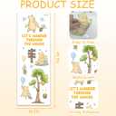 Winnie Wall Stickers for Kids, Winnie Character Stickers, The Pooh Inspirational Sticker, The Pooh Removable Sticker for Kids Baby Nursery Children Room Living Room Bedroom Playroom Wall Decoration