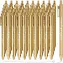 50pcs Thank You Pens Bulk Cute Multicolor Ballpoint Pen for Server Employee Appreciation Gifts for Wedding Guest Teacher Coworker Office Staff Team Nurse Baby Shower Party Supplies (Gold)