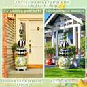 Novabright 2 Pack Summer Front Door Sign 39.4" Lemon Plastic Cardboard Cutout Summer Porch Decor with H Stakes and 2 V Ground Support Lemon Topiary Yard Outdoor with Bracket for Spring Patio Lawn