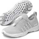 SEEKWAY Mens Womens Water Shoes Quick Dry Aqua Shoes Barefoot for Beach Surf Hiking Pool Water Sports (1f-light Gray)