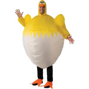 Rubies Chicken Inflatable Costume for Adults, Unisex One Size (Yellow)