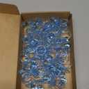 50 Pieces 2.75 Inch Baby Pacifier Baby Shower Plastic Pacifier for Baby Shower Pacifier, Baby Shower Gender Show Party Decoration DIY Baby Shower Birthday Party Gift (Blue)