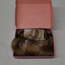 PANEWAY Hair Topper 16Inch Hair Toppers For Women Wavy Curly Brown Blonde with Dark Root Clip In Hair Topper Add Hair Volume Synthetic Wiglets Hair Pieces For Women