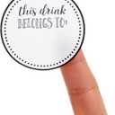 500 Pack Drink Stickers for Cups, Water Bottles, This Drink Belongs to Stickers for Wedding Reception, Birthday Party, Anniversary, Cocktail Party, Blank Cup Name Tags (2 in)