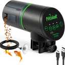 Automatic Fish Feeder for Aquarium - Auto Fish Food Dispenser Rechargeable for Small Large Tank with USB Charger Cable12/24/48H Interval Esay Set Up (Black, CY-019)