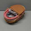 Wicker Insulated Picnic Basket with Lid Wicker Picnic Basket with Folding Handles and Insulated Cooler Bag for Camping Outdoor Easter Valentine Birthday Gift(Red Plaid)