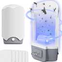 Forhimn Fly Trap Indoor, 2 Plug-in Fly Catchers with 6 Glue Card Refills, Fruit Fly & Gnat Trap for Home, Sticky Light Catcher for Flying Insects, Gnats & Moths, Clean & Quiet Indoor Plug-in Device