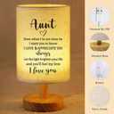 Best Aunt Gifts from Niece Nephew, to My Aunt Fabric Bedside Table Lamp Presents, Birthday Christmas Mothers Day Valentines Gifts for Aunt Auntie