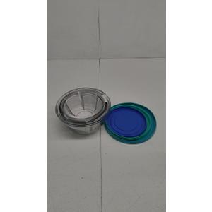 Anchor Hocking Glass Food Prep and Mixing Bowls with Lids, Blue, 6-Piece Set