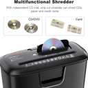 Bonsaii Paper Shredder for Home Use, 8-Sheet StripCut Home Office Shredder, CD/Credit Card Shredder Machine with Overheat Protection, 3.4 Gallons Wastebasket