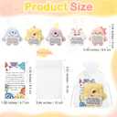 Hotop 20 Set Positive Gifts Bulk Mini Devil Plush Keychains with Cards and Bags, Inspirational Appreciation Monster Gifts for Employee Coworker Students Teacher Thanksgiving Christmas Class Prizes