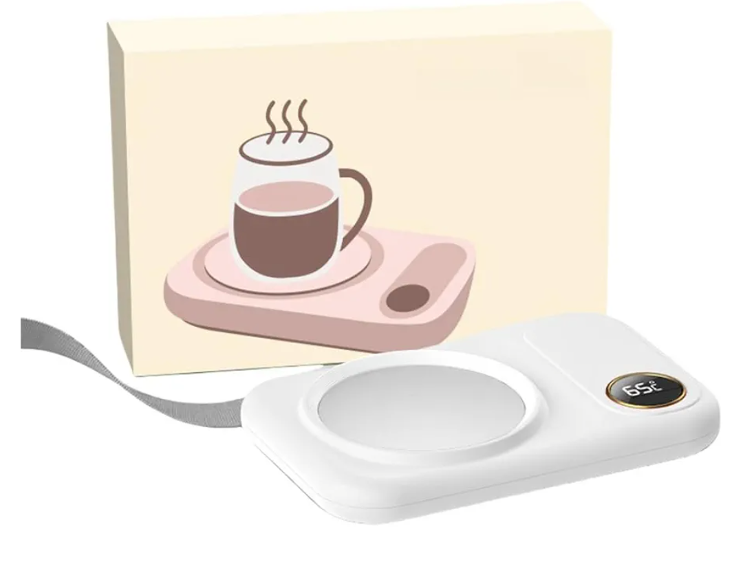 KSNWZ White, 30W Coffee Mug Warmer, Smart Electric Candle Warmer, Three Speed Settings and 8-Hour Automatic Power-Off, Mug Warmer for Heating Coffee Milk Beverage