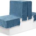 Hudson Comfort Back to Back Boat Seat Covers - Super Soft Microfiber Stretchable Fabric, Replacement Boat Covers for Damaged Seats, Blue (Back to Back Boat Seat Covers, 1, Count)