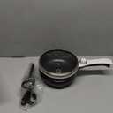 Dezin Hot Pot Electric Upgraded, Non-Stick Saut Pan, Rapid Noodles Electric Pot, 1.5L Mini Portable Hot Pot for Steak, Egg, Fried Rice, Ramen, Oatmeal, Soup with Power Adjustment (Black)