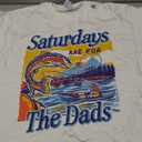 Saturdays For Dads Fishing Father's Day Men's T-shirt White  L