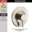 Shower and Tub Trim Kit, Compatible with Moen Posi-Temp Valve, Brushed Nickel