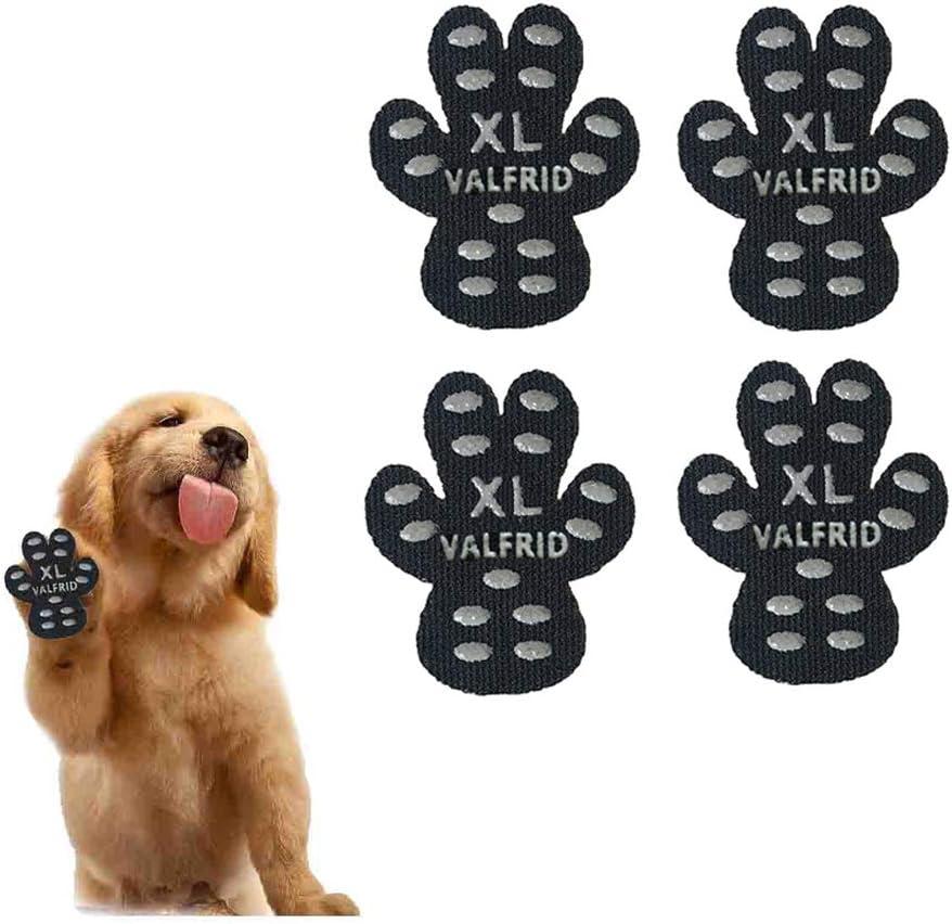 VALFRID Dog Paw Protector Anti-Slip Grips to Keeps Dogs from Slipping On Hardwood Floors,Disposable Self Adhesive Resistant Dog Shoes Booties Socks Replacement, 24 Pieces (XL (2.32" x2",41-60 lbs))