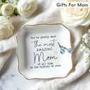 3 x Jewelry Tray Birthday Gifts for Mom, Funny Valentines Day Gifts for Mom, Ceramic Ring Dish Mom Gifts, Mini Mothers Day Gifts, Christmas Gift For Mom