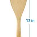 12 Inch Wooden Spatula for Cooking – Solid Natural Wood Turner with Thickened Handle, Hanging Hole, Heat Resistant, Nonstick Pan Safe