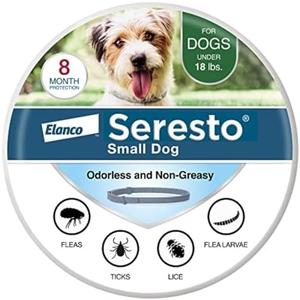 Seresto Small Dog Vet-Recommended Flea & Tick Treatment & Prevention Collar for Dogs Under 18 lbs. | 8 Months Protection