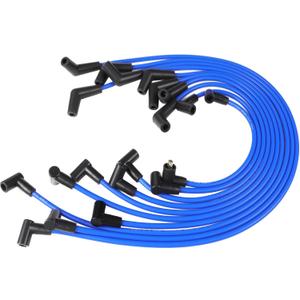 8mm Spark Plug Wires Set Compatible with Ford SB SBF 289 302 F150 Mustang 5.0L 5.8L, Racing Blue Wires DT-12259C301