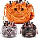 Tallew 3 Pcs Large Capacity Cat Bag Cute Large Drawstring Bag