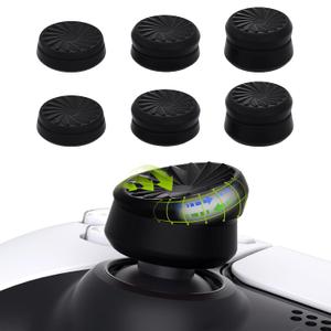 PlayVital 3 Height Turbine Thumbs Cushion Caps Thumb Grips for ps5, for ps4, Thumbstick Grip Cover for Xbox Core Wireless Controller, Thumb Grips for Xbox One, Elite Series 2, for Switch Pro - Black
