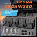 Grocery Net for Truck Bed Heavy Duty 4-Pocket Cargo Net for Pickup Truck, Elastic Stretchable Truck Bed Storage Net Prevents Groceries from Sliding, Universal Fit for SUV F-150 Tacoma Silverado RAM