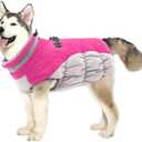 Lelepet Warm Dog Winter Coat Dog Coat Fleece Dog Jacket with Built in Harness Windproof Dog Cold Weather Coats Reflective Turtleneck XXXLarge Dog Coat Waterproof Dog Coats for Dogs