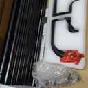 Double Curtain Rods 48 to 84 Inches, HOTOZON Blackout Double Curtain Rods for Windows 36 to 80 Inches (3-6.6 ft), 6/8 Inches Wrap Around Room Darkening Telescoping Drapery Rod, Black