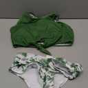 Mirawise Girls Swimsuits Swimwear Bathing Suit Beach Bikini Two Piece Tie Front Swimsiuts 4-13Y (12-13 Years, Green Tropical U95)