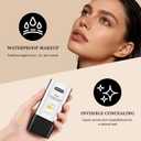 3 x Foundation Stick with Brush, SPF 50, Hydrating Anti Wrinkle Non-Sticky Matte Finish Sun Protection for Face and Body, Long-lasting Travel Size Korean Skin Care Sun Stick (Medium, 0.71oz)