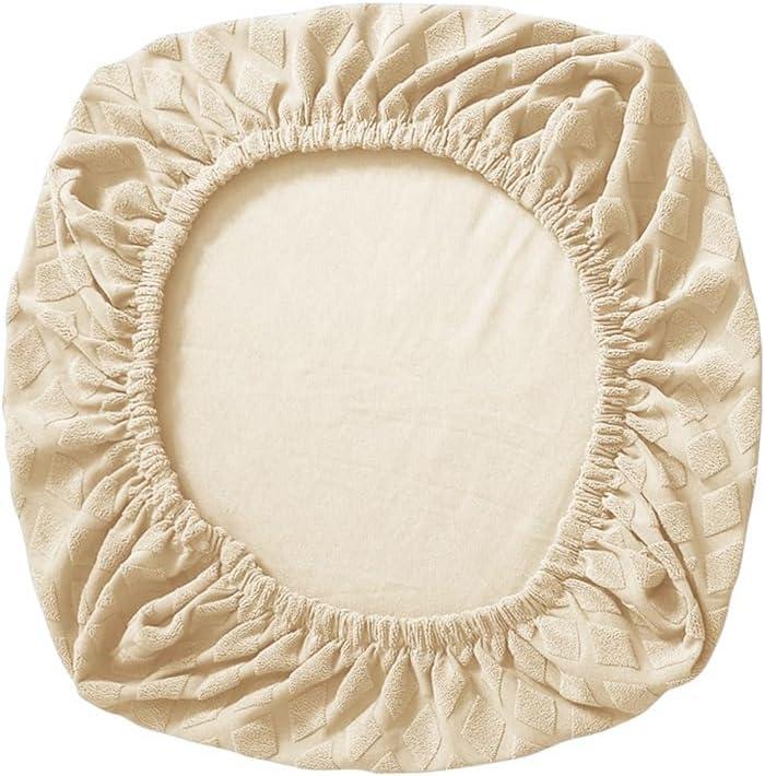 Elastic Chair Cover Bar Stool Cover Solid Chair Seat Cover Wedding Slip Cover Hotel Dining Room Seat Spandex Cover Chair Str, Beige