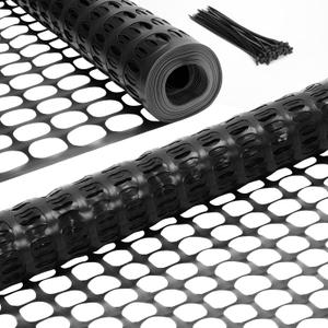 Ohuhu Plastic Garden Fence Safety Fence, 4'x100'/10.7LB Reusable Netting Plastic Mesh Fence Roll, Temporary Fencing for Animal Barrier Construction Snow Fence Poultry Rabbits Chicken Dogs Deer