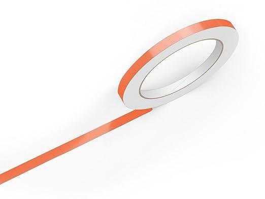 Roll Vinyl Pinstriping Solid Line Tape Racing Stripes Decal Sticker Auto Pinstripe Tape,Automotive Pinstriping Tape,Vinyl Pinstripe Tape 32 ft,Motorcycle Pinstripe (Orange 1/2 Single Line)