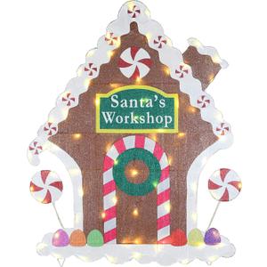 42" Pre-Lit Gingerbread House with 70 LED Lights