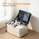 Top Opening Expandable Lightweight PC Hard Shell Suitcase, 20 Inch Carry On Luggage with TSA Lock, 360 Silent Spinner Wheels, Cup Holder, Ideal for Business Travel Suitcase (Beige)
