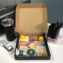 24 Pack 10 x 10x 2 Inches Shipping BoxesBlack 3 Layers Corrugated Cardboard Box, Mailer Boxes for Packaging Small Business Mailing Gifts Digest Giving Products Wrap Boxes (10''x10''x2'')