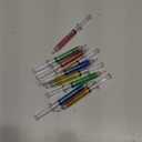Bedwina Syringe Pens - (Bulk Pack of 12) Retractable Fun Multi Color Novelty Pen for Nurses, Nursing Student School Supplies, Birthdays, Stocking Stuffers and Toy Party Favor Gifts