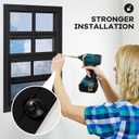 Shed Windows 2 Pack, Chicken Coop Windows 36" x 36" with Tempered Glass and Fiberglass Screen, Flush Mounted Small Window for Shed, Barns, Playhouse, Household, Garage (Black)