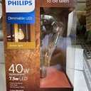 Philips 40Watt Equivalent A50 Dimmable Vintage Glass Edison LED Large Bulb 2000K