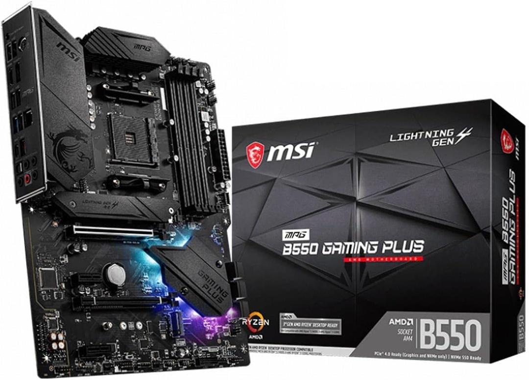MSI MPG AMD B550 Gaming Plus Socket AM4 ATX DDR4-SDRAM Motherboard