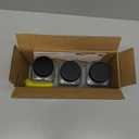 8 oz Glass Juice Bottles with Lids 3-Pack - Reusable Small Juice Drinking Jars for Green Juices, Shots & Smoothies