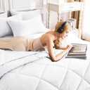 CozyLux King Size Comforter Set White - 7 Pieces Bed in a Bag King, Luxury Soft Bed Set for All Seasons, Bedding Set with Down Alternative Comforter, Sheets, Pillowcases & Shams
